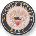7/8" Etched Enameled Medal Insert (United States Navy)